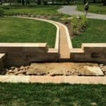 stone walkway at Centennial Park
