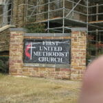 first united methodist church brick sign