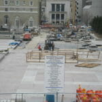 Legislative Plaza under construction