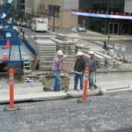 Legislative Plaza during construction